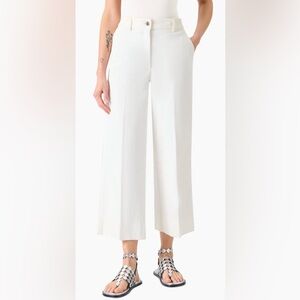 Akris Ecru High Rise Wide Leg Silouhette Jean
